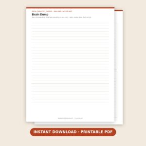 Brain Dump + Capture Sheet