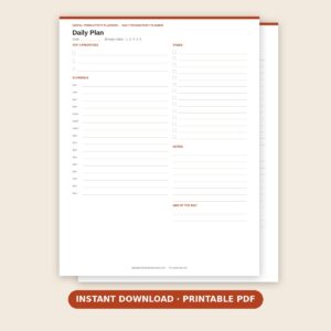 Daily Productivity Planner