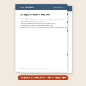 Focus Block Pages