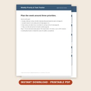 Weekly Priority & Task Tracker