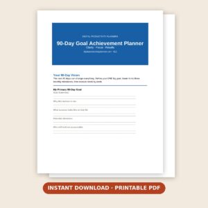 90-Day Goal Achievement Planner