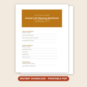 Annual Life Planning Workbook