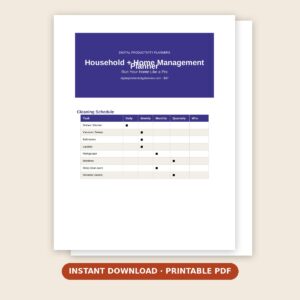 Household + Home Management Planner