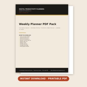 Weekly Planner PDF Pack