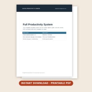 Full Productivity System
