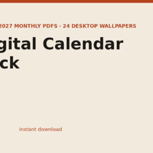 Digital Calendar Pack